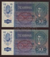 1915. 10K (2x) egymásutáni sorszámmal T:I