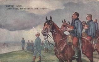 10 db RÉGI katonai művészlap vegyes minőségben / 10 pre-1945 military art postcards in mixed quality