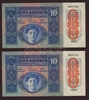 1915. 10K (2x) egymásutáni sorszámmal T:I