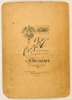 cca 1890-1900 Szöllőssy Ödön katonatiszt keményhátú fotója, Nagybecskerek, Oroszy Lajos, kopott kart...