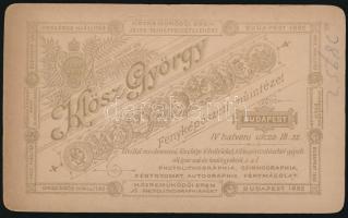 cca 1860-1870 Szilágyi Sándor (1827-1899) történész fotója, Klösz György, Budapest, 10x6 cm