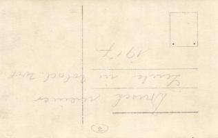 1917 Drusch meiner Leute / Osztrák-magyar katonák mezőgazdasági munkában segítenek, cséplés / WWI Au...