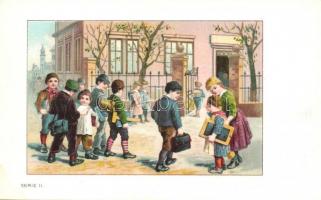 Nestlé-féle gyermekliszt, - 2 db RÉGI megíratlan litho képeslap / childrens flour, advertisement - 2 pre-1945 unused postcards, litho