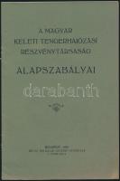 1929 A Magyar Keleti Tengerhajózási Részvénytársaság alapszabályai, Bp., Révai, alapszabálymódosítás...