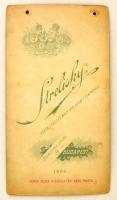 1894 Károlyi Melinda (1872-1955) keményhátú fotója, Bp. Strelisky, Károlyi Gyula (1871-1947) feleség...