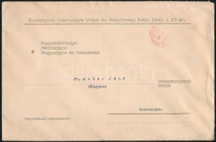 1940 Meghívó az Esztergomi Vármegye Vitézei által rendezett vitézi és helyőrségi bálra