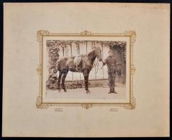 cca 1900 Nagyemőkei Seregély Dezső (1867-1948) ezredes, szobrászművész fiatalkori fotója, Orsova, M....