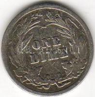 USA 1905 10c ezüst T:4