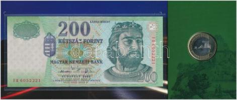 2009. 200Ft elsőnapi veret díszcsomagolásban + 2006. 200Ft "FB" "Búcsú a 200Ft-os ban...