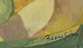 Bene jelzéssel: Dombok. Tempera, papír, üvegezett keretben, 14×22 cm