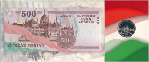 2006. 50Ft Cu-Ni "1956-os forradalom" első napi veret + 500Ft "EB" bankjegy &quo...