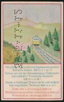 cca 1930 B.SZ. K. Rt. kétnapos korlátlan utazásra jogosító jegye, hátoldalán a svábhegyi fogaskerekű...