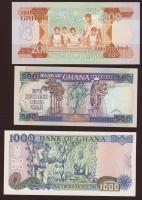 Ghana 1983-91. 10C, 20C, 50C, 100C, 200C, 500C, 1000C, 2000C, 5000C T:I