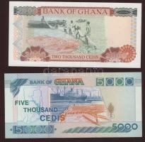 Ghana 1983-91. 10C, 20C, 50C, 100C, 200C, 500C, 1000C, 2000C, 5000C T:I