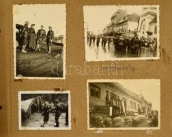 cca 1941 Magyar katona fotóalbuma a Szovjetunió elleni hadjárat idejéből, összesen 56 db képpel, köz...