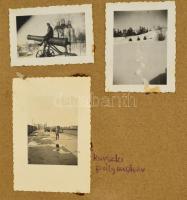 cca 1941 Magyar katona fotóalbuma a Szovjetunió elleni hadjárat idejéből, összesen 56 db képpel, köz...