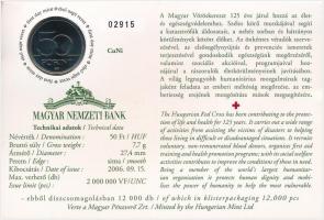 2006. 50Ft "125 éves a Magyar Vöröskereszt" első napi veret számozott emléklapon T:1