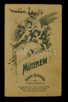 1880-1890 Sztregovai és kiskelecsényi Madách László (1856-1920), Nagybánya, Kováts műterméből, 10x6 ...