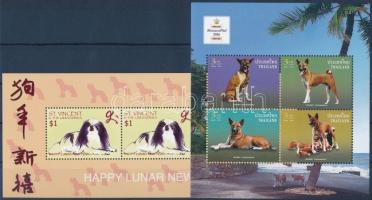 1971-2006 Animal: dogs 2 set + 1 minisheet + 1 block 1971-2006 Állat: kutya motívum 2 sor + 1 kisív ...