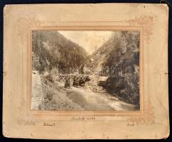 cca 1900 Szurduki részlet, Balassa E. aradi műterméből, nagyméretű fotó kartonra ragasztva, 17,5×23,...