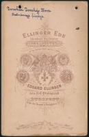 1880-1890 Domahidai Domahidy Ferenc (1824-1902), Szatmár vármegye főispánja, Bp. Ellinger Ede, két l...