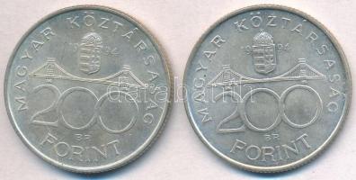 1994. 200Ft Ag "Deák" (2x) T:2