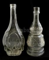 Régi Monimpex és J.Zwack & Co üvegpalack, hibátlan, m:26 és 28 cm