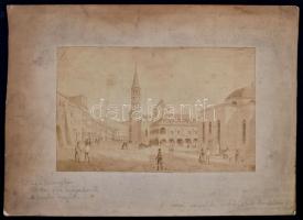 cca 1870 Lőcse, Foltényi Béla fényképész cimkével jelzett fénnyomata, rajta ceruzás jegyzettel,14x22...