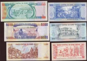 Guinea-Bissau 1990. 50P, 100P, 500P, 1000P, 5000P, 10.000P teljes sor! T:I