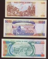 Guinea-Bissau 1990. 1000P, 5000P, 10.000P rangjelzés variáns T:I