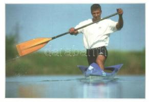 6 db MODERN sport motívumlap; kézilabda, foci, sakk, kenu, íjászat / 6 modern sport motive cards; ha...