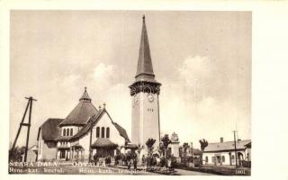 Ógyalla, Stara Dala, Hurbanovo; Rim.-kat. kostol / Római katolikus templom, gyerekek, kerékpár, üzlet / church, children, bicycle, shop (EK)