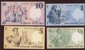 Izrael 1958-60. 1/2L, 1L, 5L, 10L, 50L teljes sor! T:I,I-