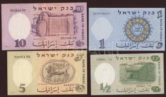 Izrael 1958-60. 1/2L, 1L, 5L, 10L, 50L teljes sor! T:I,I-