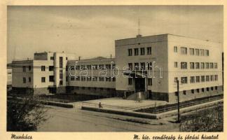 Munkács, Mukacevo, Mukacheve; rendőrség és járási hivatal / police and county hall