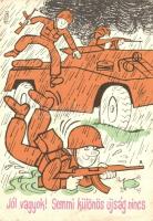 15 db modern katonai humor motívumlap / 15 modern military humour motive cards