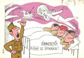 15 db modern katonai humor motívumlap / 15 modern military humour motive cards