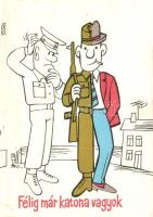 15 db modern katonai humor motívumlap / 15 modern military humour motive cards