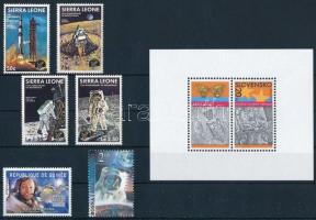 1984-2008 Space research 1 set + 1 block + 2 stamp, 1984-2008 Űrkutatás motívum 1 db sor + 1 blokk + 2 db bélyeg