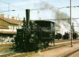 25 db modern külföldi vasút, vonat, gőzmozdony motívumlap / 25 modern Worldwide trains and railways,...