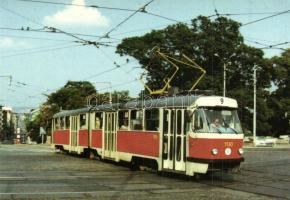 14 db modern külföldi villamos motívumlap / 14 modern Worldwide tram motive cards