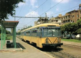 14 db modern külföldi villamos motívumlap / 14 modern Worldwide tram motive cards