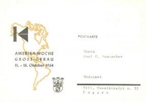 1964 Gross-Gerau, Amerika Woche / American Week advertisement card (EK)