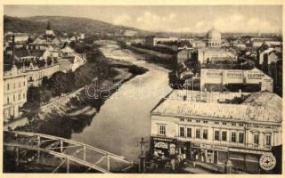 Nagyvárad, Oradea; Deutsch Posztóáruháza, Soltész üzlete, étterem, zsinagóga / shops, restaurant, synagogue 1940 Nagyvárad visszatért So. stpl