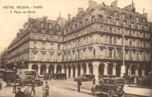 Paris, Hotel Regina, Place de Rivoli, automobiles (fa)