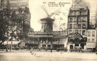 Paris, Montmarte, Le Moulin Rouge / The Red Mill, automobiles (EK)