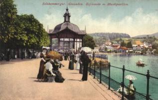 Gmunden, Esplanade mit Musikpavillon / promenade with music pavilion (Rb)