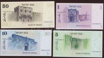 Izrael 1978-84. 1Sh, 5Sh, 10Sh, 50Sh, 100Sh, 500Sh, 1000Sh, 5000Sh, 10.000Sh teljes sor!  T:I