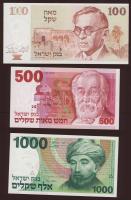 Izrael 1978-84. 1Sh, 5Sh, 10Sh, 50Sh, 100Sh, 500Sh, 1000Sh, 5000Sh, 10.000Sh teljes sor!  T:I