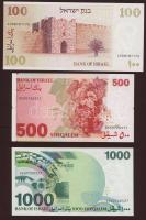 Izrael 1978-84. 1Sh, 5Sh, 10Sh, 50Sh, 100Sh, 500Sh, 1000Sh, 5000Sh, 10.000Sh teljes sor!  T:I